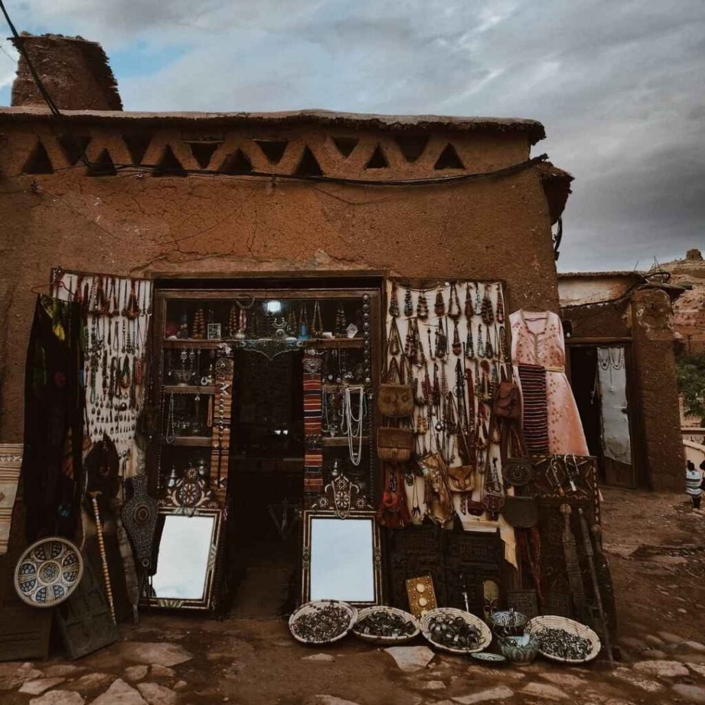 Traditional Berber market near Ait Ben Haddou during 4 Days Tour from Marrakech to Merzoug