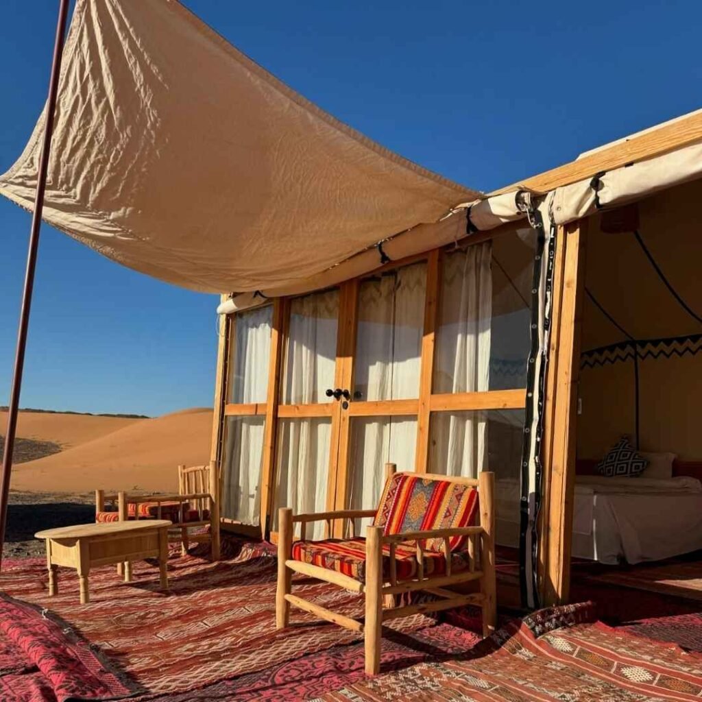 Luxury desert camp in Merzouga on 4 Days Tour from Marrakech to Merzouga