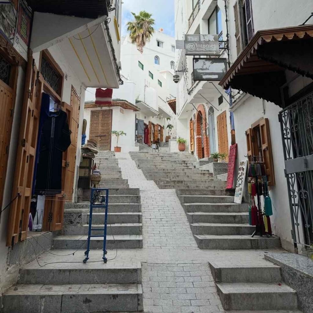 Historic stairs in Tangier Medina on Casablanca to Tangier tour