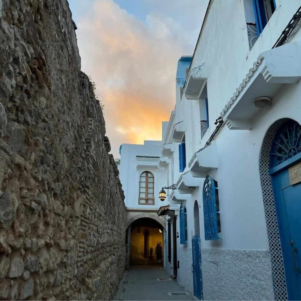 Sunset in Tangier alley on Casablanca to Tangier tour
