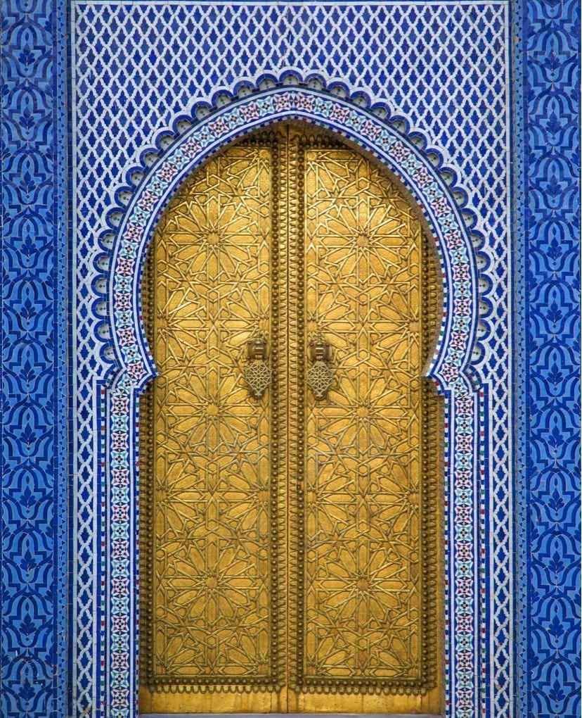 Morocco tours agency showcasing the Royal Palace golden door in Fes